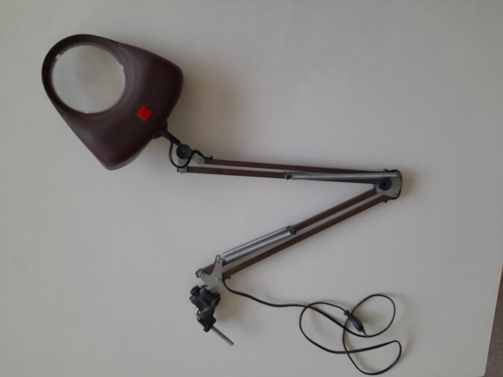 Bureaulamp met klem werklamp loeplamp retro - zgan, Hobby en Vrije tijd, Vergrootglazen, Loepen en Loeplampen, Ophalen, Zo goed als nieuw