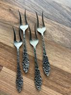 Vleesvorkjes 4st - ajour model jaren‘50, Antiek en Kunst, Antiek | Bestek, Ophalen of Verzenden