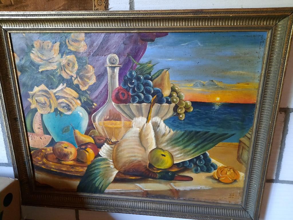 Olieverfschilderij Mdik stilleven, Ophalen