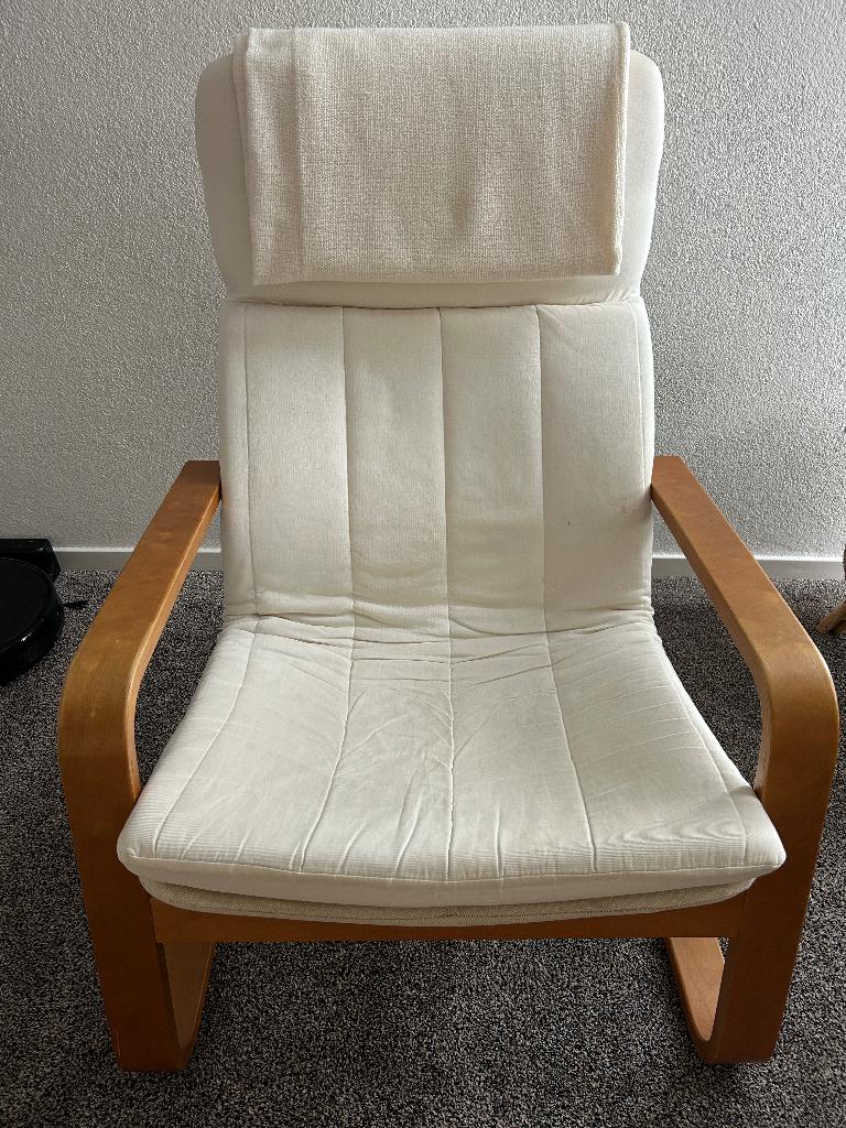 Poang fauteuil verende relax stoel, Ophalen, Gebruikt, 75 tot 100 cm, Stof