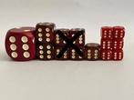10 Bakelieten/Catalin rode grote Dobbelstenen, Verzenden