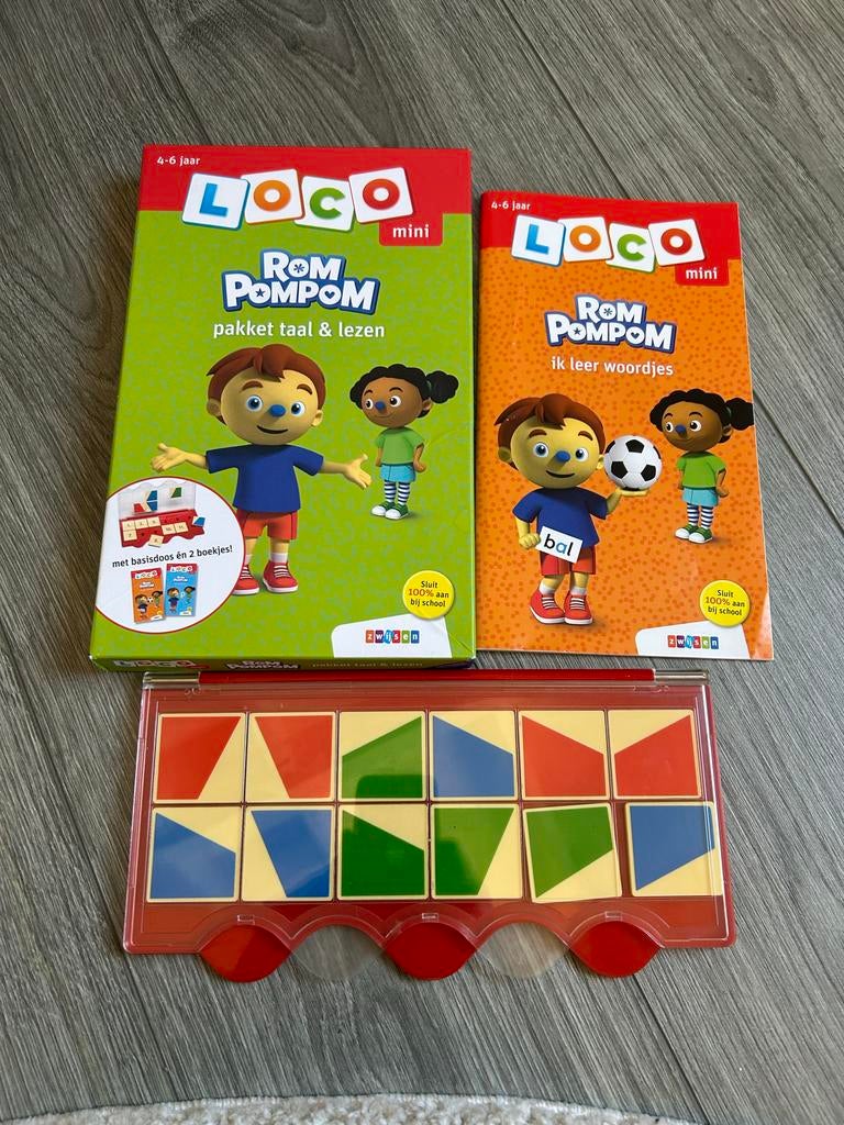 Loco Mini Rom Pompom - Pakket Taal & Lezen en Ik Leer Woordj, Kinderen en Baby's, Speelgoed | Educatief en Creatief, Ophalen, Zo goed als nieuw