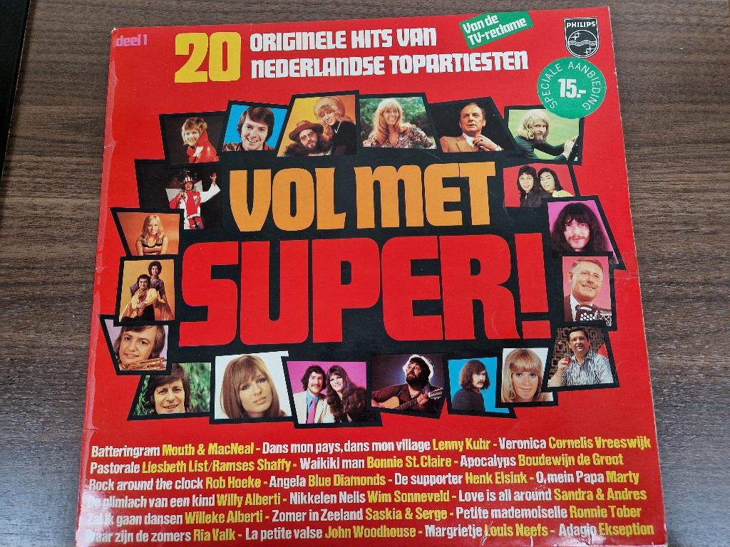Vol Met Super! (20 Originele Hits Van Nederlandse Topartiest, Ophalen of Verzenden, Zo goed als nieuw, 12 inch, Pop