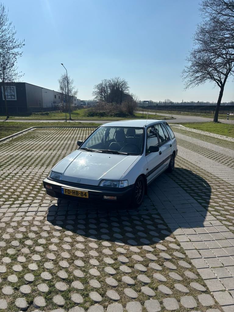 Honda Civic 1.5 I 16V AUT U9 1992 Wit, Auto's, 4 cilinders, Wit, Origineel Nederlands, Stationwagon