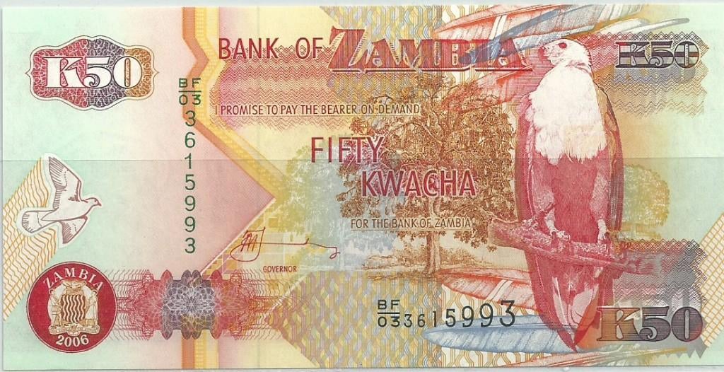 ZAMBIA***, Postzegels en Munten, Bankbiljetten | Afrika, Ophalen of Verzenden, Zambia, Los biljet