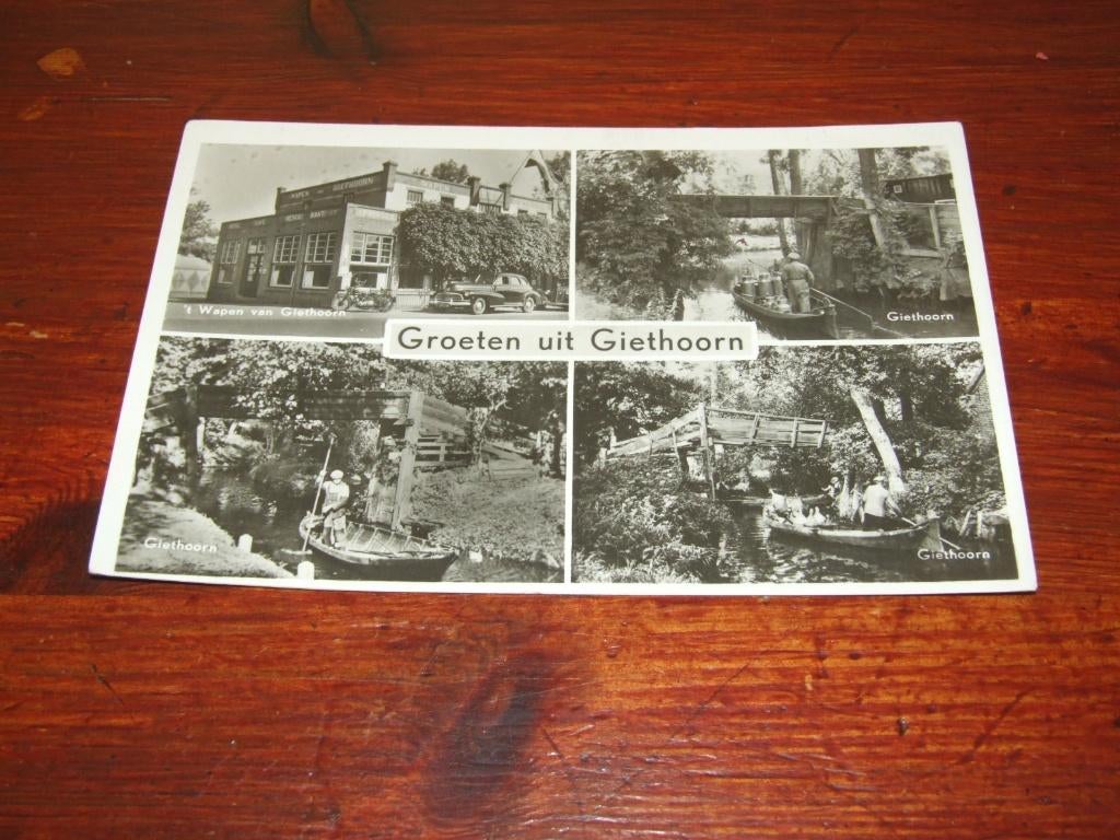 545- GROETEN UIT GIETHOORN - 1950, Verzenden, 1940 tot 1960, Gelopen, Overijssel
