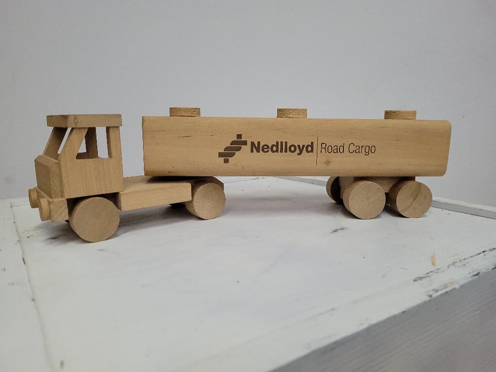 handgemaakte houten vrachtwagen nedloyd, Verzamelen, Ophalen of Verzenden, Zo goed als nieuw