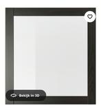 SINDVIK Vitrinedeur zwartbruin/helder glas 60x64 cm, Huis en Inrichting, Ophalen, Glas, 50 tot 100 cm, Zo goed als nieuw