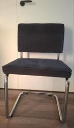 Zuiver Ridge Rib Eetkamerstoel - Zwart - Als Nieuw!, Ophalen, Zwart, Zo goed als nieuw, Stof