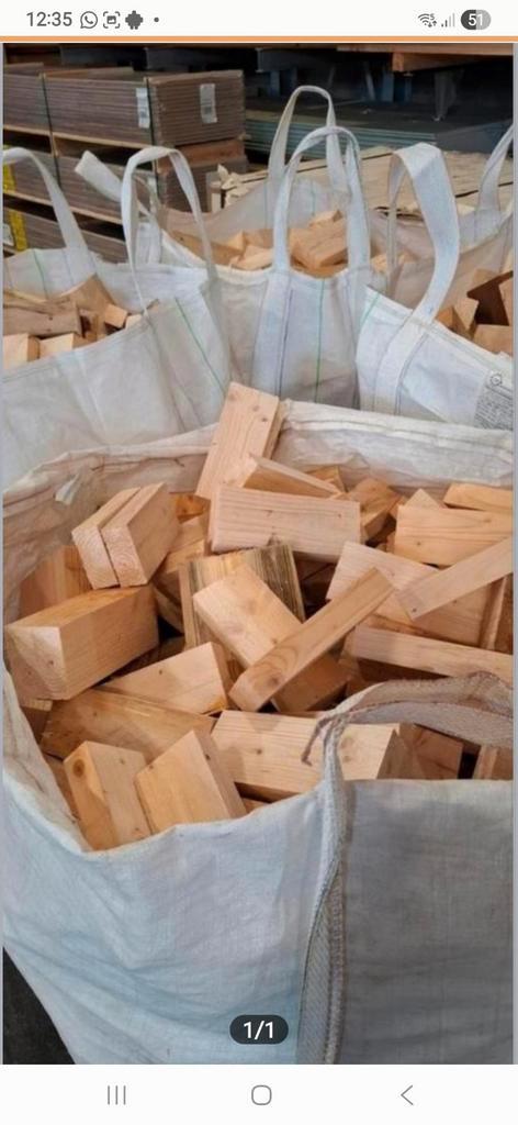 Bigbag hout, Tuin en Terras, Haardhout, Blokken, Ophalen