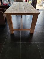 Eetkamertafel van steigerhout., Ophalen, Gebruikt, 200 cm of meer, 50 tot 100 cm