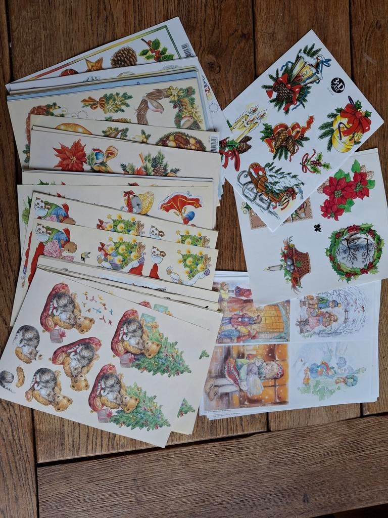 77 stuks 3D knipvellen kerst, Ophalen, Kerst, Knipvel