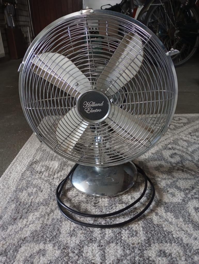 Holland Electro Tafelventilator - Chroom, Ophalen, Gebruikt, Tafelventilator