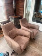 Mooie degelijke bruine fauteuils, 75 tot 100 cm, Ophalen of Verzenden, Zo goed als nieuw, Stof
