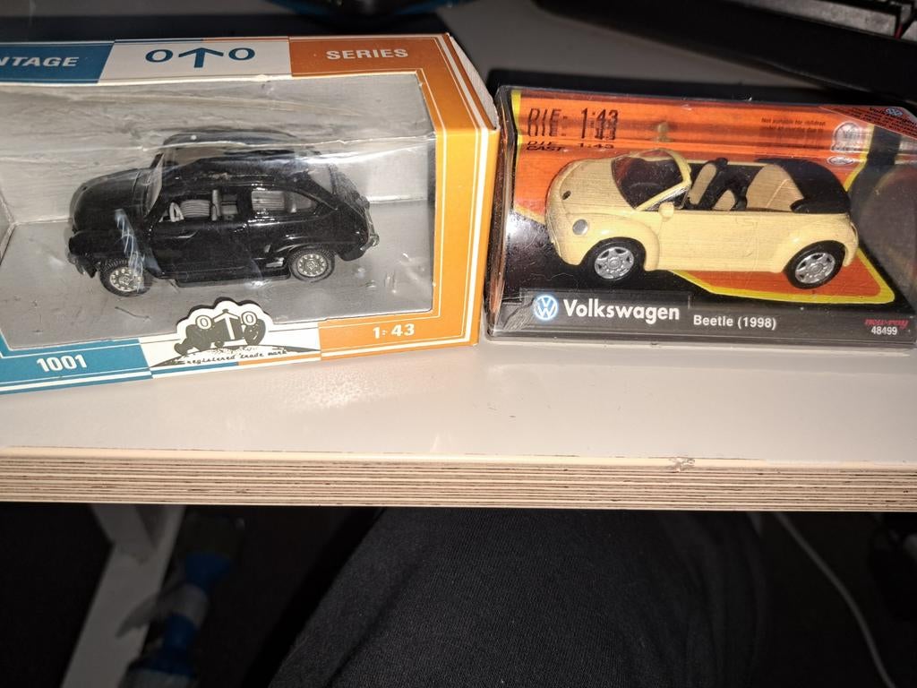 Nieuwe 1/43 modelauto's: Fiat 600 & VW Kever Cabrio, Ophalen of Verzenden, Nieuw, Auto, Overige merken