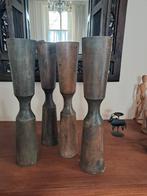 Set van 4 houten kandelaars - 50 cm hoog, Ophalen