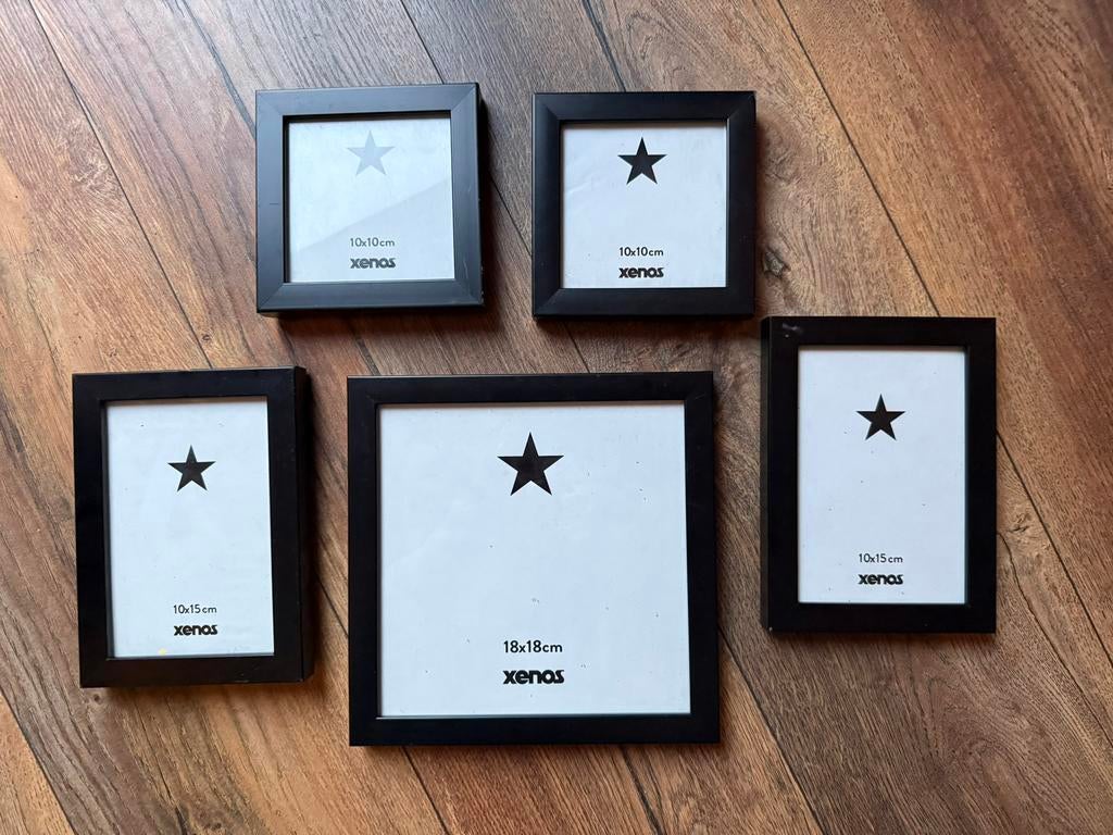 5 zwarte fotolijsten van Xenos, Ophalen of Verzenden, Gebruikt