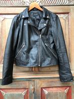 Selected Femme zwart leren biker jasje maat 36, goede staat, Ophalen of Verzenden, Gedragen, Maat 36 (S), Zwart