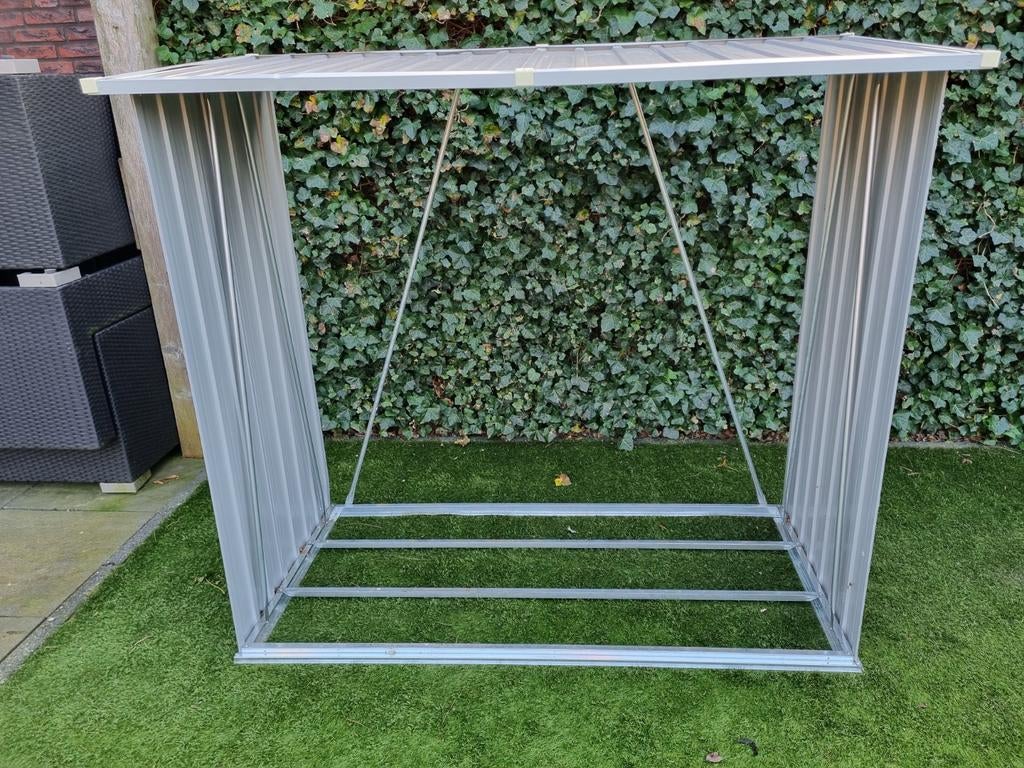 VidaXL - Haardhoutschuur/ Houthok - 163x83x154 cm, Minder dan 3 m³, Ophalen, Overige houtsoorten, Blokken