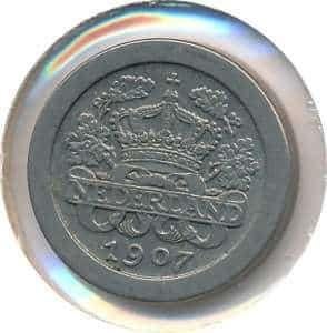Nederland 5 cent 1907, Postzegels en Munten, Munten | Nederland, Ophalen of Verzenden, Koningin Wilhelmina, 5 cent, Losse munt
