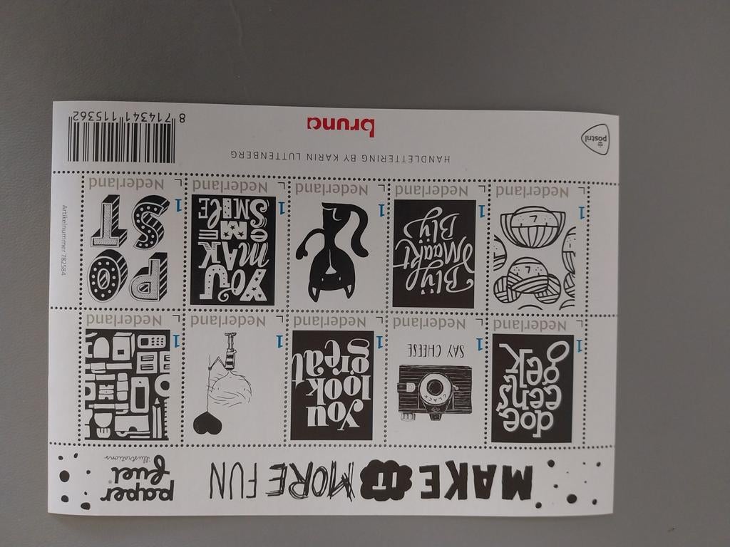 Nederland persoonlijke blok luttenberg postfris onder postpr, Ophalen of Verzenden