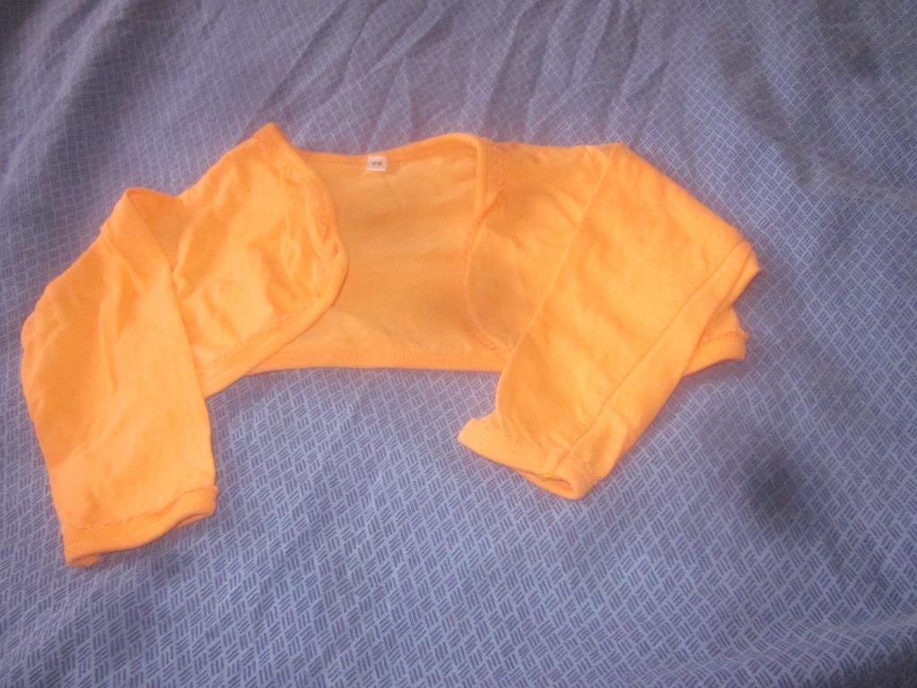 Zalmoranje vestje/bolero maat 74 zgan WK Voetbal, Kinderen en Baby's, Babykleding | Maat 74, Ophalen of Verzenden, Zo goed als nieuw