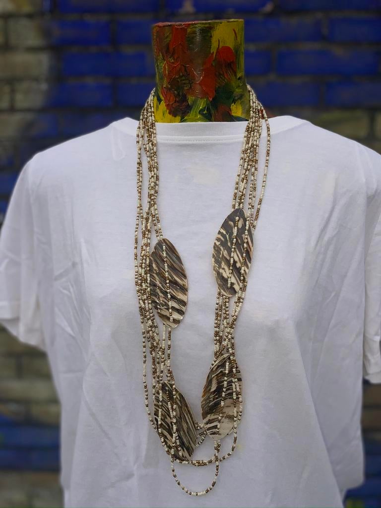 Ibiza ketting Boho Bohemien, Ophalen of Verzenden, Zo goed als nieuw, Overige materialen