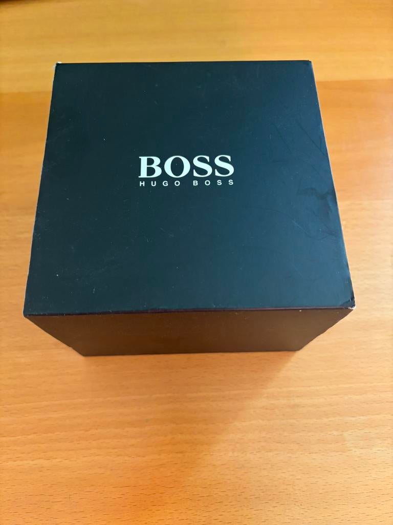 Hugo Boss horlog onyx leer grijs, Overige merken, Leer, Polshorloge, Ophalen of Verzenden