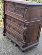 Antieke eikenhouten secretaire €200., Ophalen