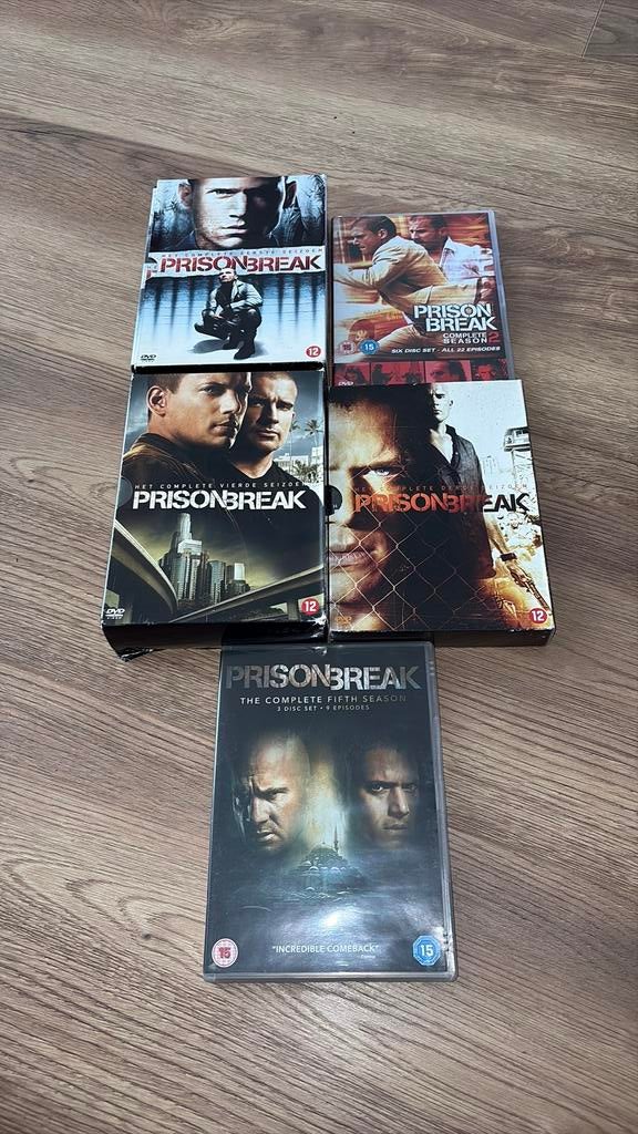 Prison Break seizoen 1, 2, 3, 4 en 5 op dvd., Cd's en Dvd's, Vanaf 12 jaar, Ophalen of Verzenden, Zo goed als nieuw, Actie en Avontuur