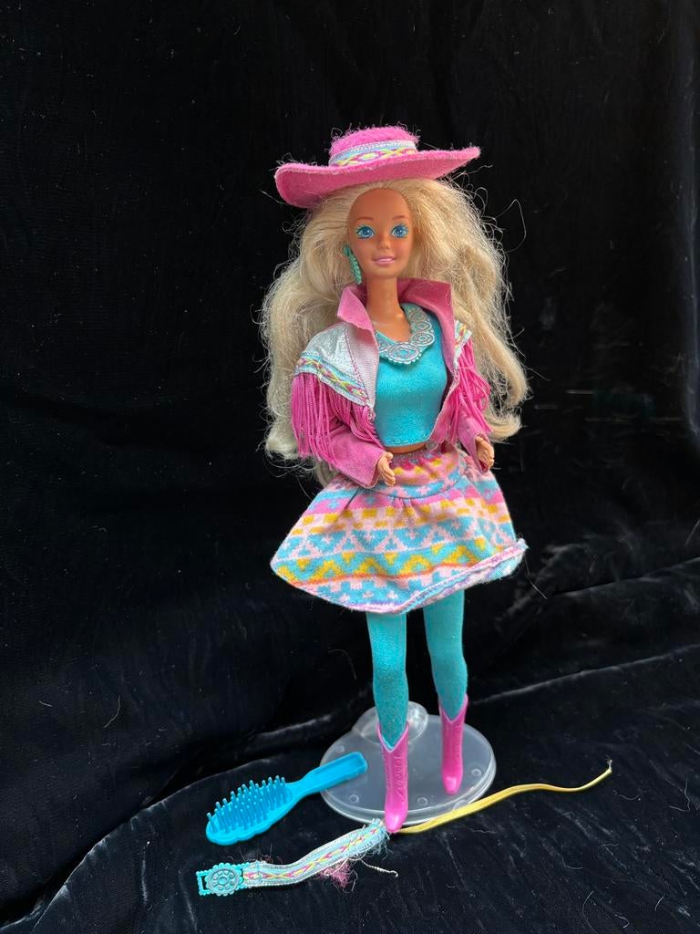 Mattel Western Fun Barbie 1989, Verzamelen, Poppen, Ophalen of Verzenden, Gebruikt, Pop