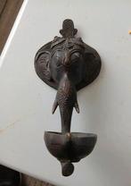 Bronzen ? Olielamp Ganesha olifant India ? Voor aan de muur, Ophalen of Verzenden