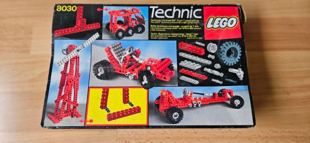 Vintage Doos Lego Technic 8030 uit 1982, Ophalen of Verzenden, Gebruikt, Lego
