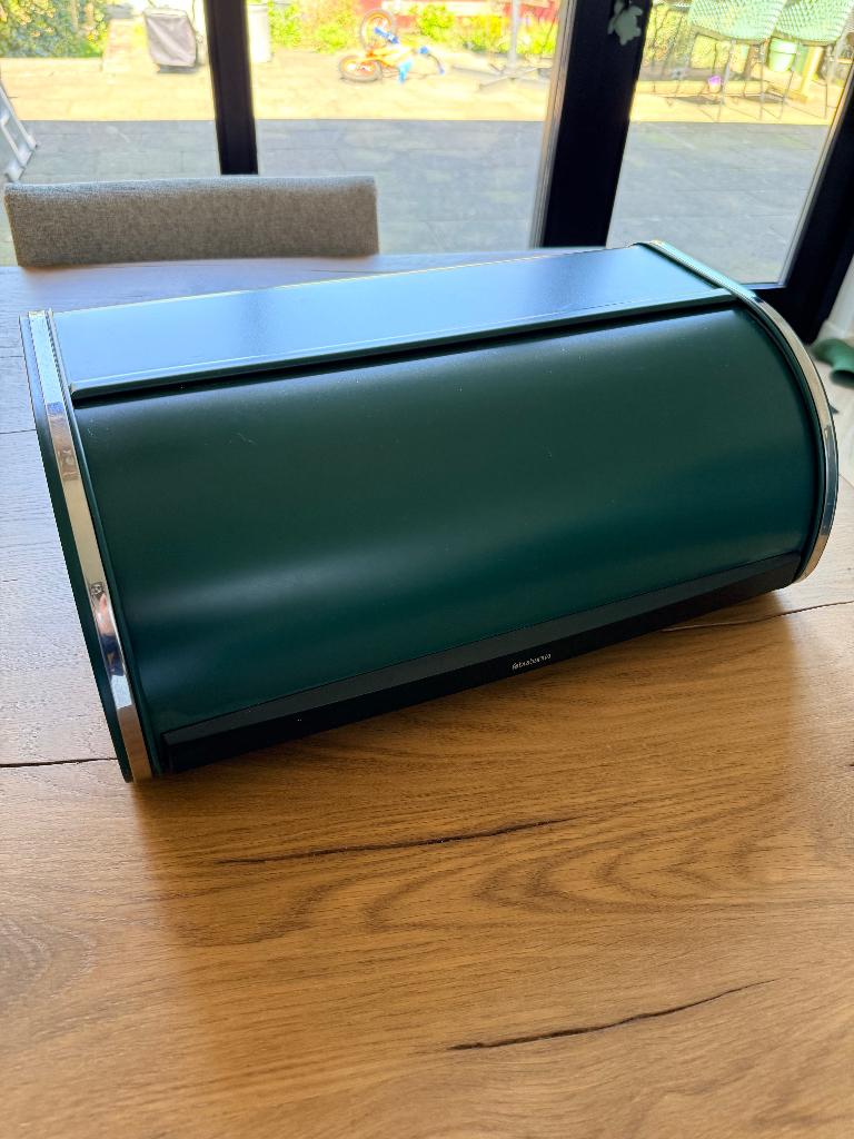 Brabantia broodtrommel, Huis en Inrichting, Keuken | Keukenbenodigdheden, Groen, Ophalen of Verzenden, Zo goed als nieuw, Metaal