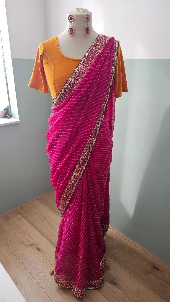 Saree/sari, Maat 38/40 (M), Overige typen, Sari/saree, Nieuw