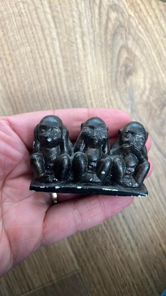 Laatste kans! Horen Zien Zwijgen apen, Verzamelen, Beelden en Beeldjes, Ophalen of Verzenden, Zo goed als nieuw, Dier