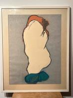 Harm van Weerden - Zittend meisje - Pastel 1976, Ophalen of Verzenden