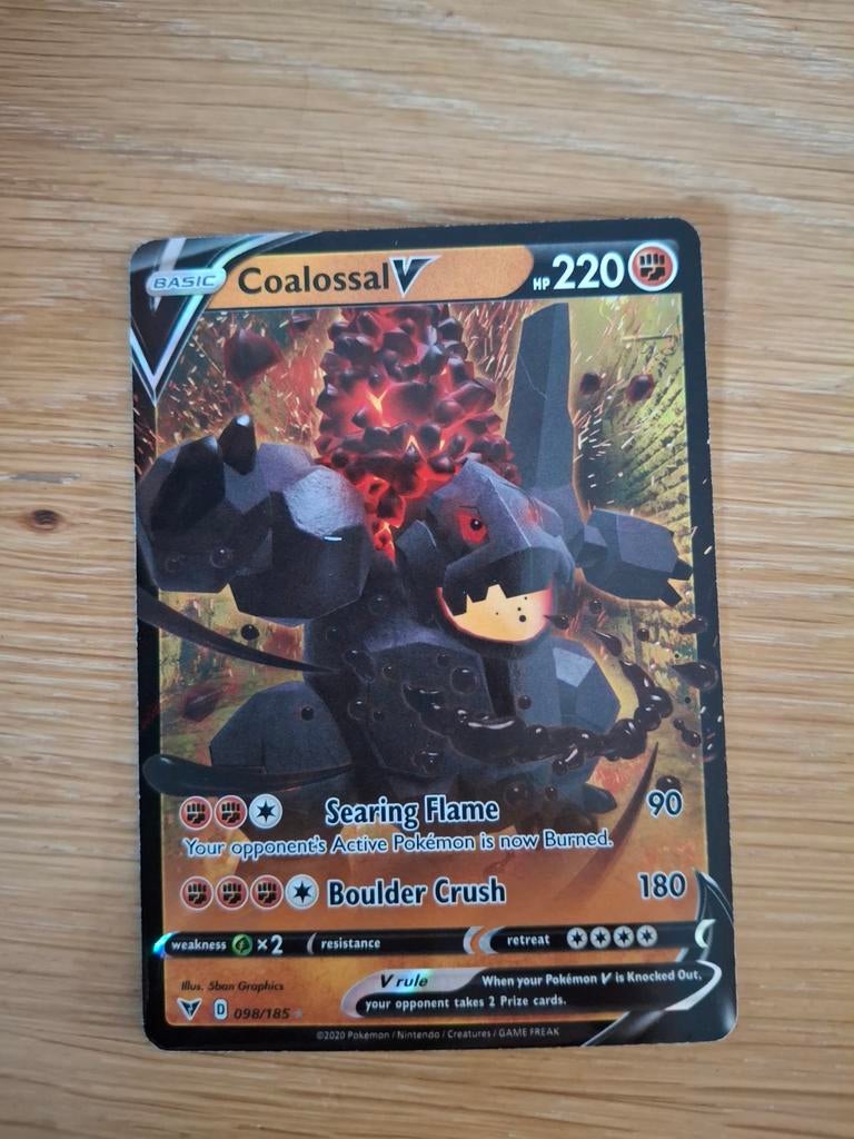 Pokémon kaart Coalossal V 098/185 Vivid Voltage, Ophalen of Verzenden