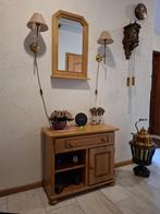 Halkastje met bijpassende spiegel, Gebruikt, Eikenhout, 25 tot 50 cm, 50 tot 100 cm