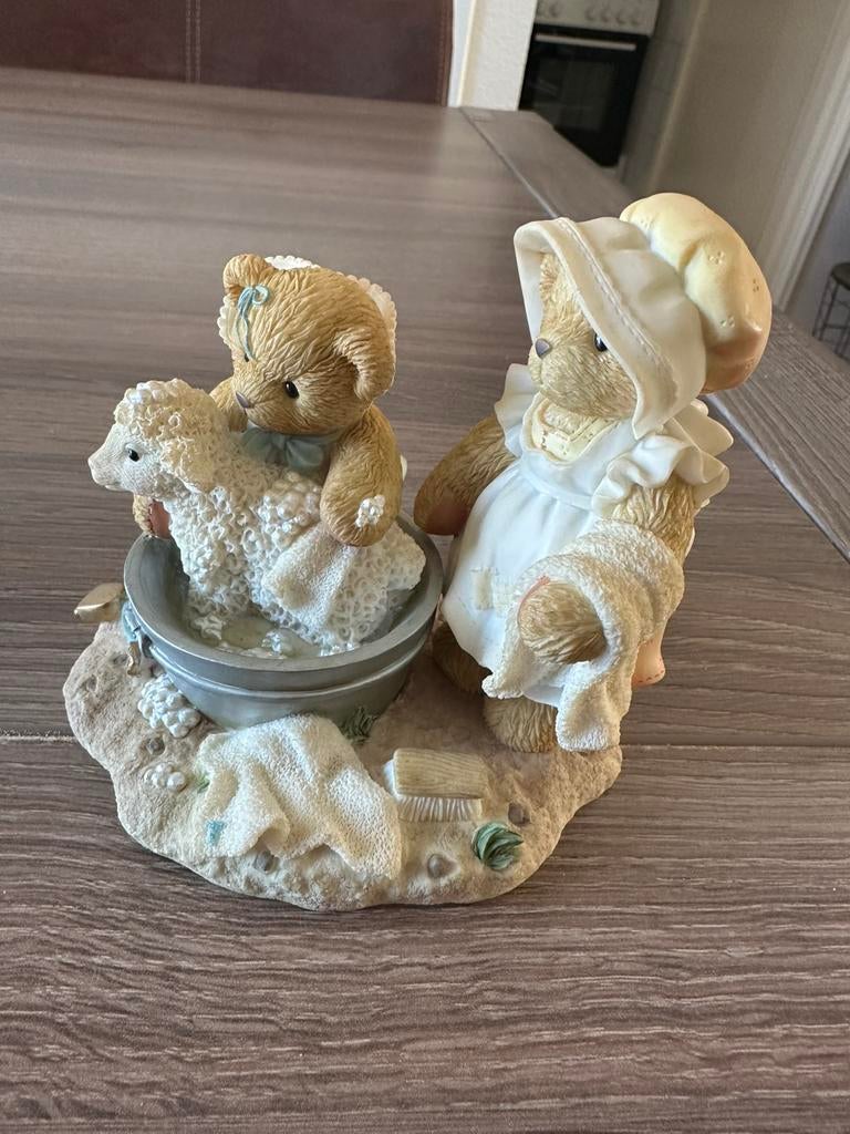 Cherished teddies deidre,delilah en timothy nr 847348, Ophalen of Verzenden, Zo goed als nieuw, Beeldje, Cherished Teddies