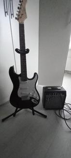Elektrische gitaar met Fender versterker, Muziek en Instrumenten, Snaarinstrumenten | Gitaren | Elektrisch, Ophalen, Fender, Gebruikt