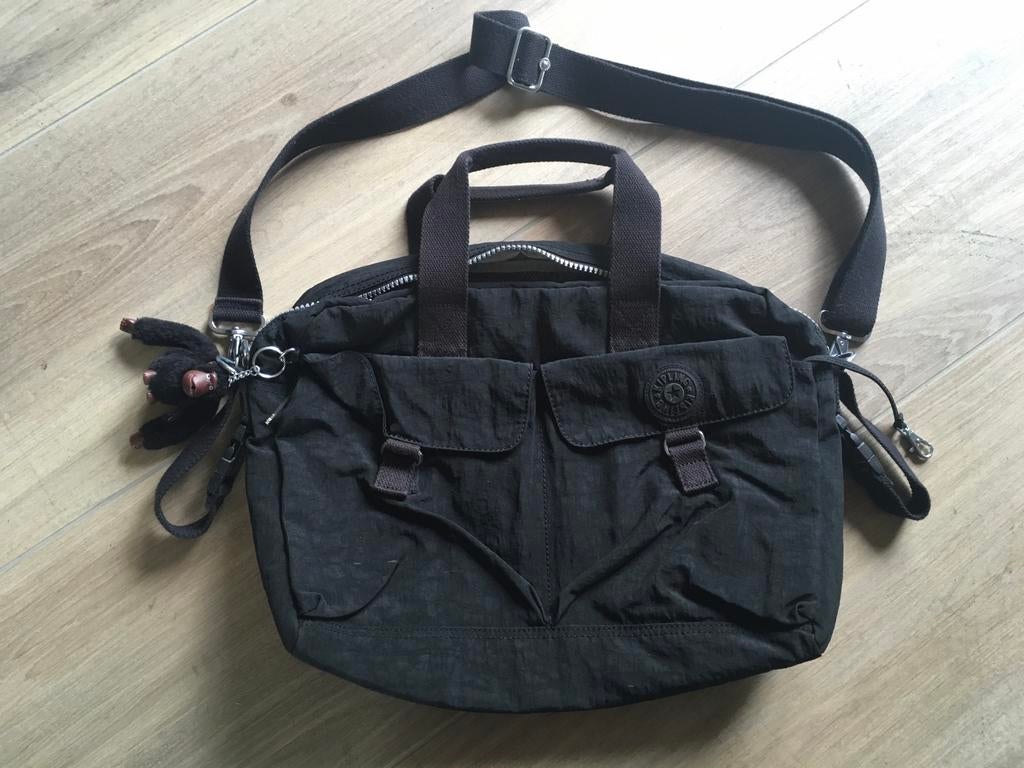 KIPLING schoudertas, zwart, als nieuw, 45 x 25 x 10, Ophalen of Verzenden, Zo goed als nieuw, Zwart, Schoudertasje