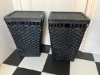 Twee goede wasmanden wasbox kunststof met binnenzak - zwart, Ophalen of Verzenden, Zo goed als nieuw, Zwart, Overige typen