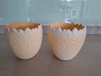 Set van 2 zacht gele  Paas Bloempotjes, Binnen, Ophalen of Verzenden, Zo goed als nieuw, Overige vormen
