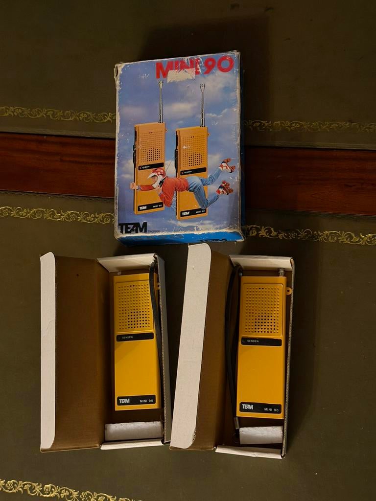 Vintage Team electronic mini 90 walkietalkies nieuw in doos, Verzenden, Nieuw, Portofoon of Walkie-talkie