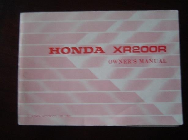 Honda XR200 R 1982 motorcycle owner's manual du conducteur, Ophalen of Verzenden, Honda