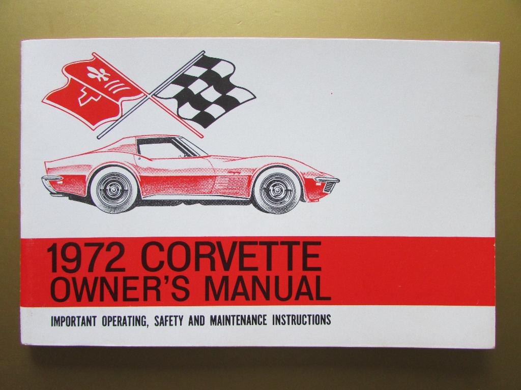 1972 Chevrolet Corvette owner's manual, Engels, Ophalen of Verzenden