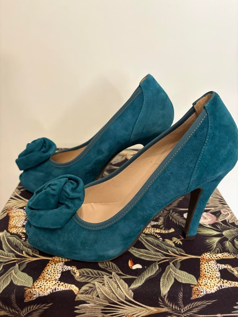 Mascaró suède pumps 38/5, Ophalen of Verzenden, Nieuw, Blauw, Pumps
