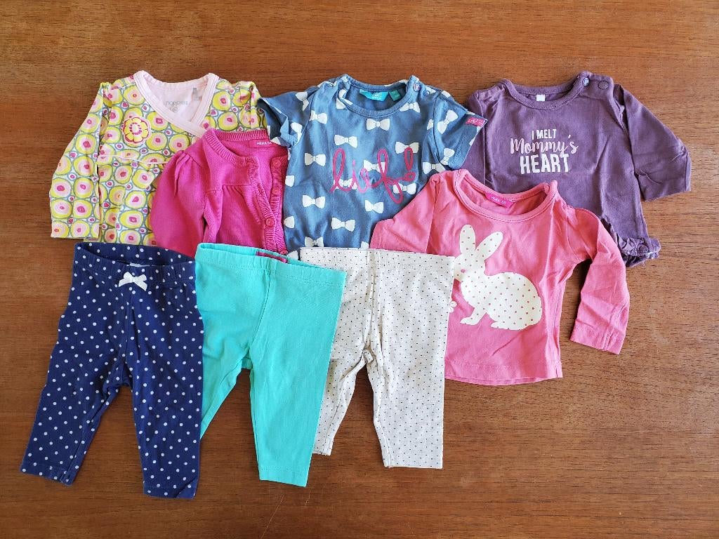 Kledingpakket maat 50 - 56 - Meisje - 8 stuks - Lente zomer, Ophalen of Verzenden, Zo goed als nieuw, Maat 50