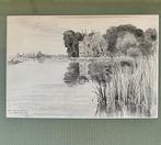 Tekening Aan de Amstel, Ophalen of Verzenden